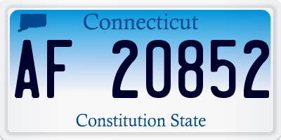 CT license plate AF20852