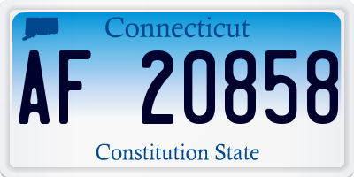 CT license plate AF20858