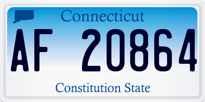 CT license plate AF20864