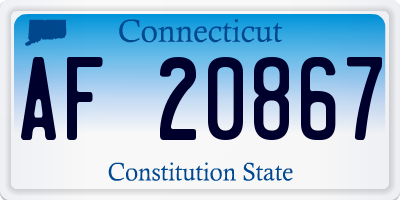 CT license plate AF20867