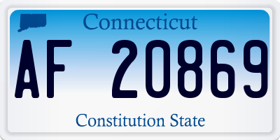 CT license plate AF20869