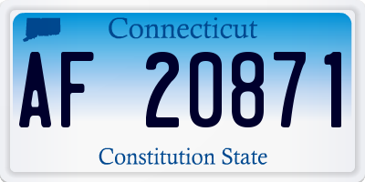 CT license plate AF20871