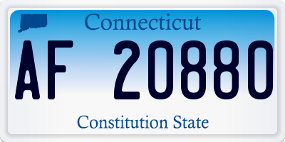 CT license plate AF20880