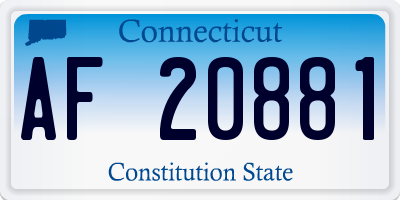CT license plate AF20881