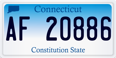 CT license plate AF20886