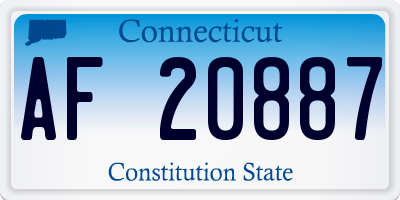 CT license plate AF20887