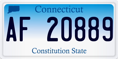 CT license plate AF20889