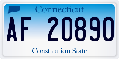 CT license plate AF20890