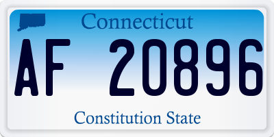 CT license plate AF20896