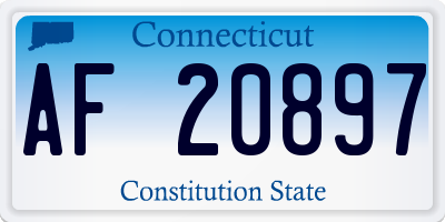 CT license plate AF20897
