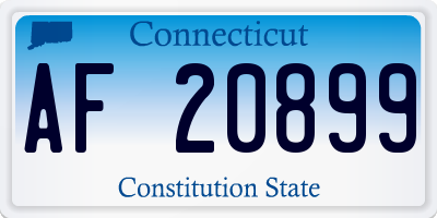 CT license plate AF20899