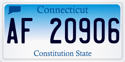 CT license plate AF20906