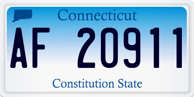CT license plate AF20911
