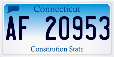 CT license plate AF20953