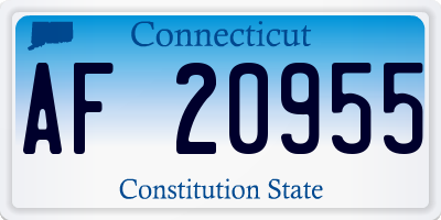 CT license plate AF20955