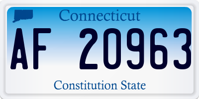 CT license plate AF20963
