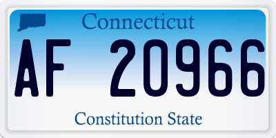 CT license plate AF20966