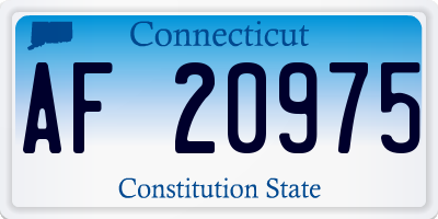 CT license plate AF20975