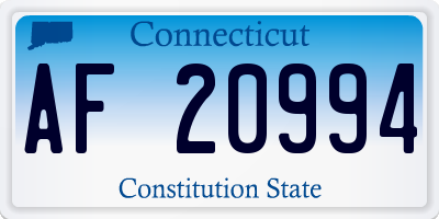 CT license plate AF20994