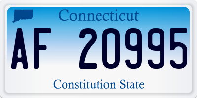 CT license plate AF20995
