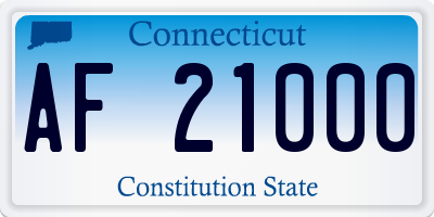 CT license plate AF21000