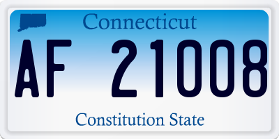 CT license plate AF21008