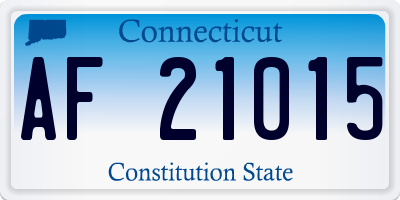 CT license plate AF21015