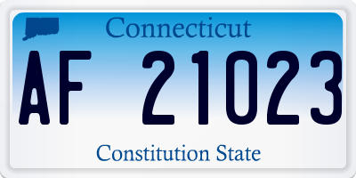 CT license plate AF21023