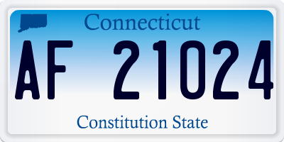 CT license plate AF21024