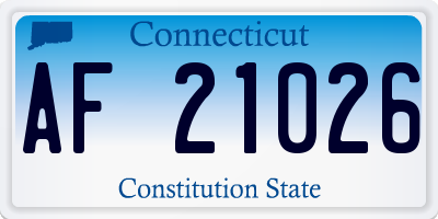 CT license plate AF21026