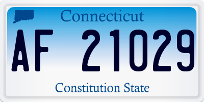 CT license plate AF21029