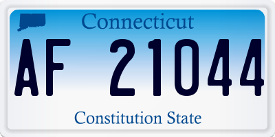 CT license plate AF21044