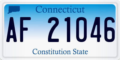 CT license plate AF21046