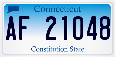 CT license plate AF21048