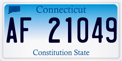 CT license plate AF21049