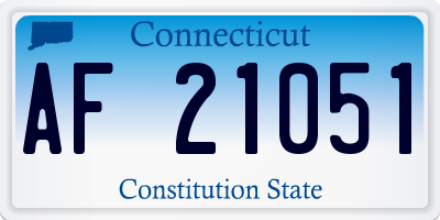 CT license plate AF21051
