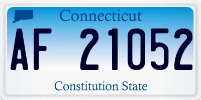 CT license plate AF21052