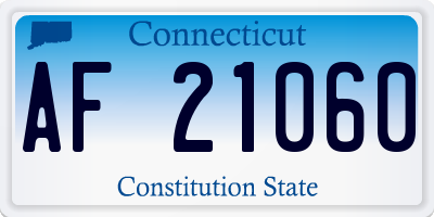 CT license plate AF21060