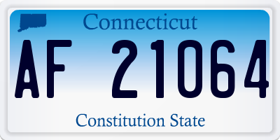 CT license plate AF21064