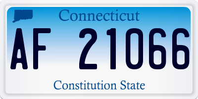 CT license plate AF21066