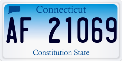 CT license plate AF21069