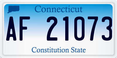 CT license plate AF21073