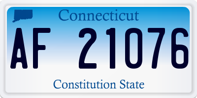 CT license plate AF21076
