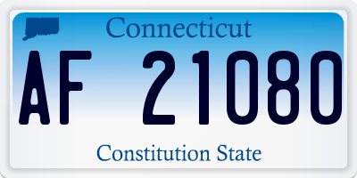 CT license plate AF21080
