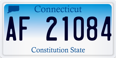 CT license plate AF21084