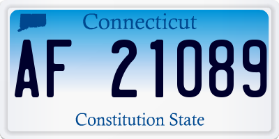 CT license plate AF21089