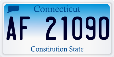 CT license plate AF21090