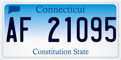 CT license plate AF21095
