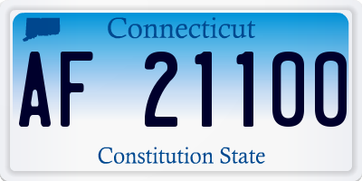 CT license plate AF21100