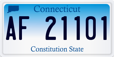 CT license plate AF21101
